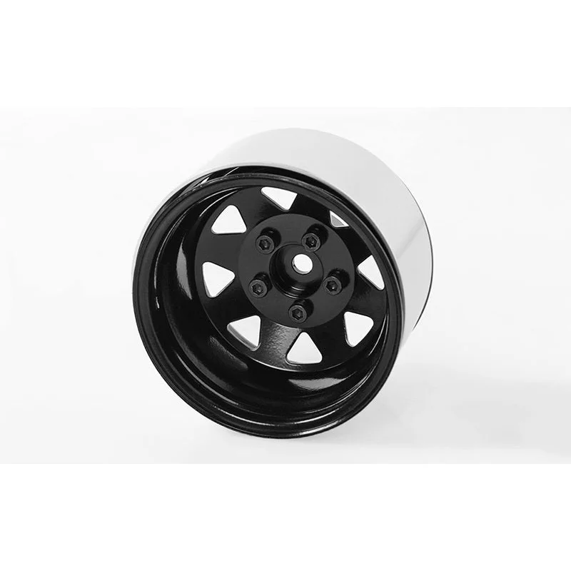 Z-W0243 5 Lug Deep Dish Wagon 1.9″ Steel Stamped Beadlock Wheels (Black)