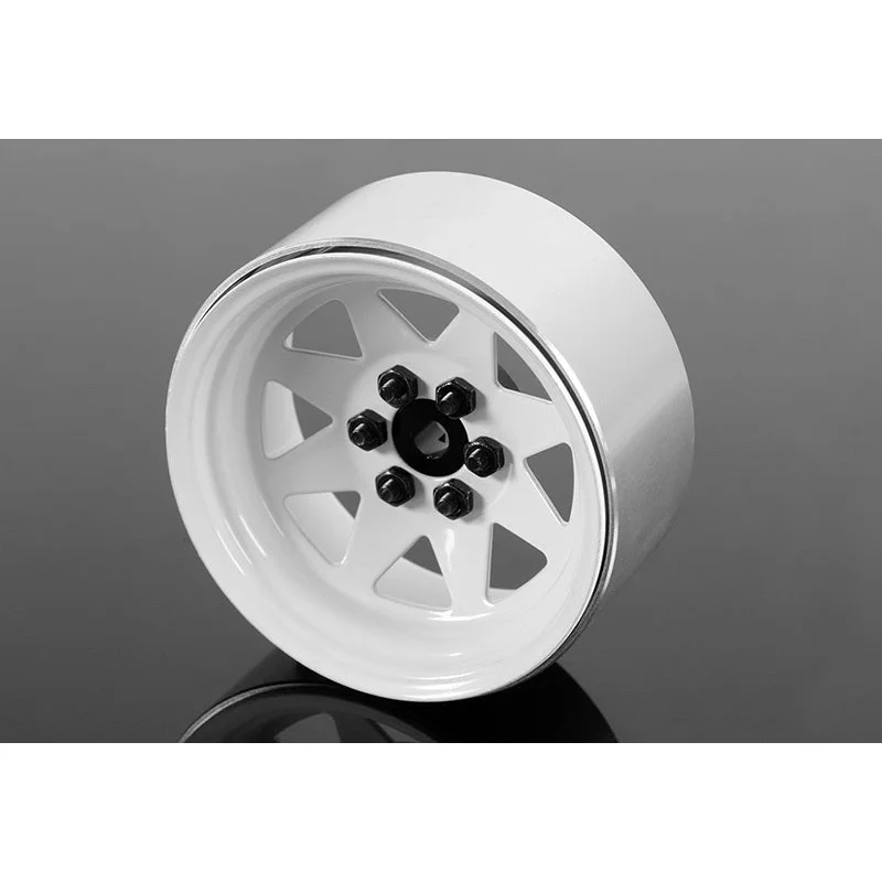 Z-W0146 6 Lug Wagon 2.2″ Steel Stamped Beadlock Wheels (White)