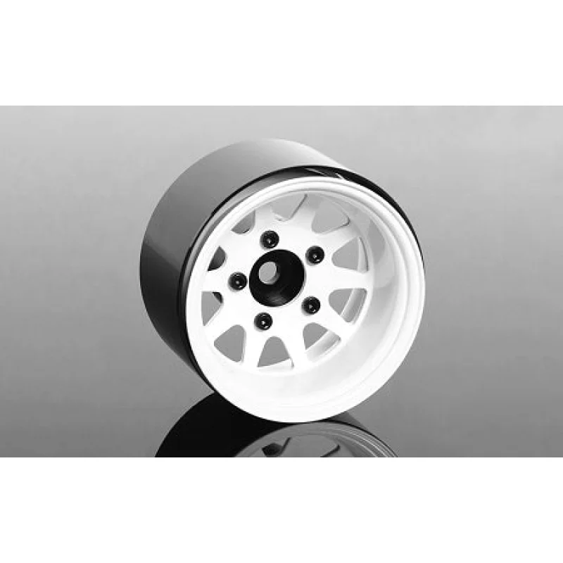 Z-W0284 Deep Dish Wagon 1.55″ Stamped Steel Beadlock Wheels (White)