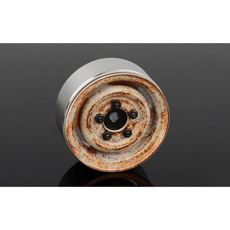 Z-W0043 Landies Vintage Stamped Steel 1.55″ Beadlock Wheels (Rust)