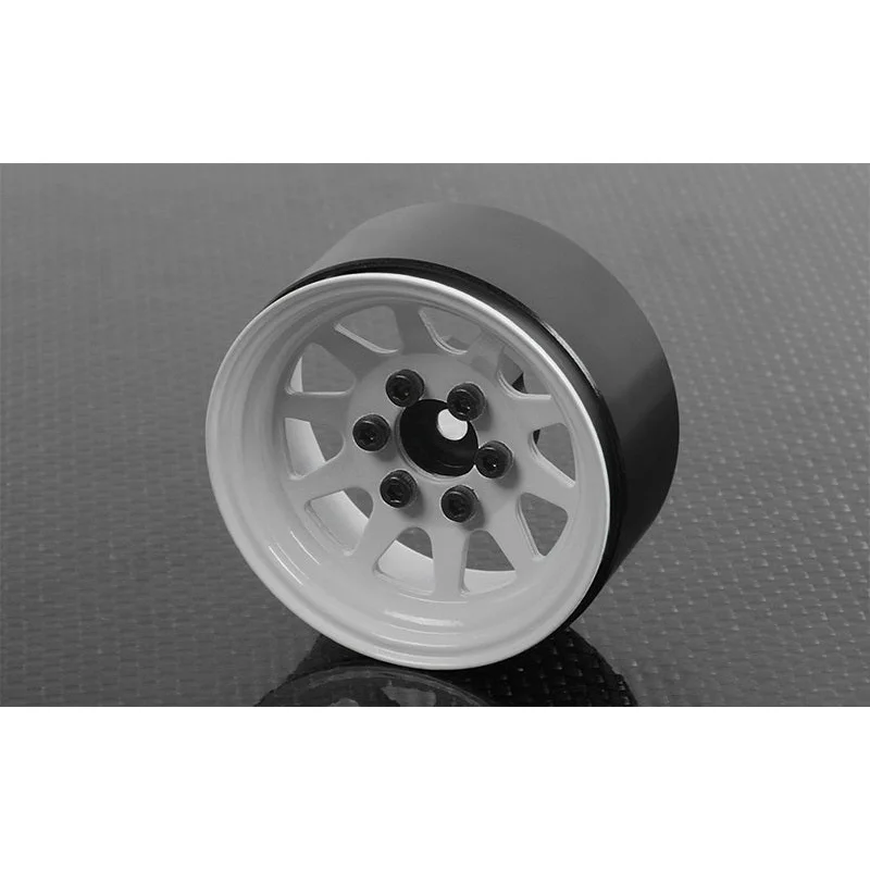 Z-W0208 OEM Stamped Steel 1.9″ Beadlock Wheels (White)