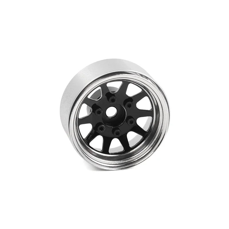 Z-W0337 OEM 6-Lug Stamped Steel 1.55″ Beadlock Wheels (Black and Chrome)
