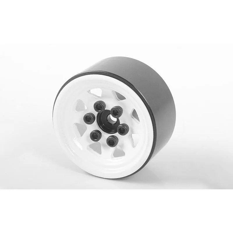 Z-W0111 Stamped Steel 1.0” Stock Beadlock Wheels (White)