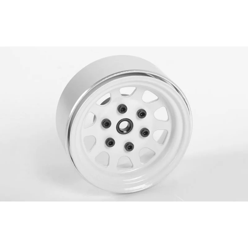 Z-W0269 Stamped Steel 1.7″ Beadlock Wagon Wheels (White)