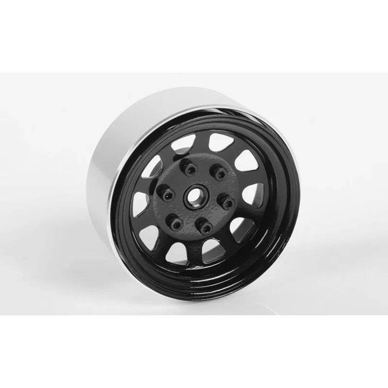 Z-W0270 Stamped Steel 1.7″ Beadlock Wagon Wheels (Black)