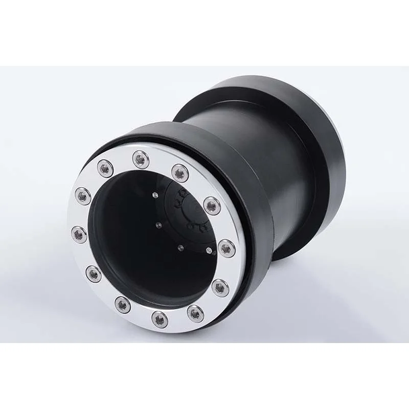 Z-W0147 Universal Monster Truck Beadlock Wheels V2 For Tamiya Clod Buster (Black Delrin)